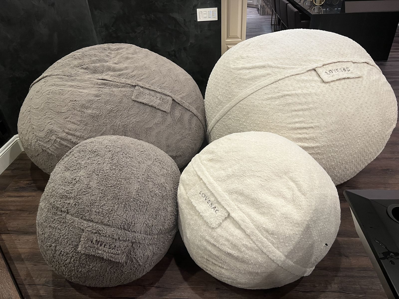 Genuine Lovesac "Big & Little" Bundle: SuperSac & CitySac Pair in Premium Phur (A Set Is $2,500 New)