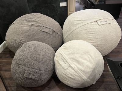 Genuine Lovesac "Big & Little" Bundle: SuperSac & CitySac Pair in Premium Phur (A Set Is $2,500 New)