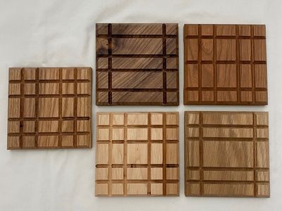 Wood Trivets: Walnut, Cherry, Hickory, Red Oak, and White Oak