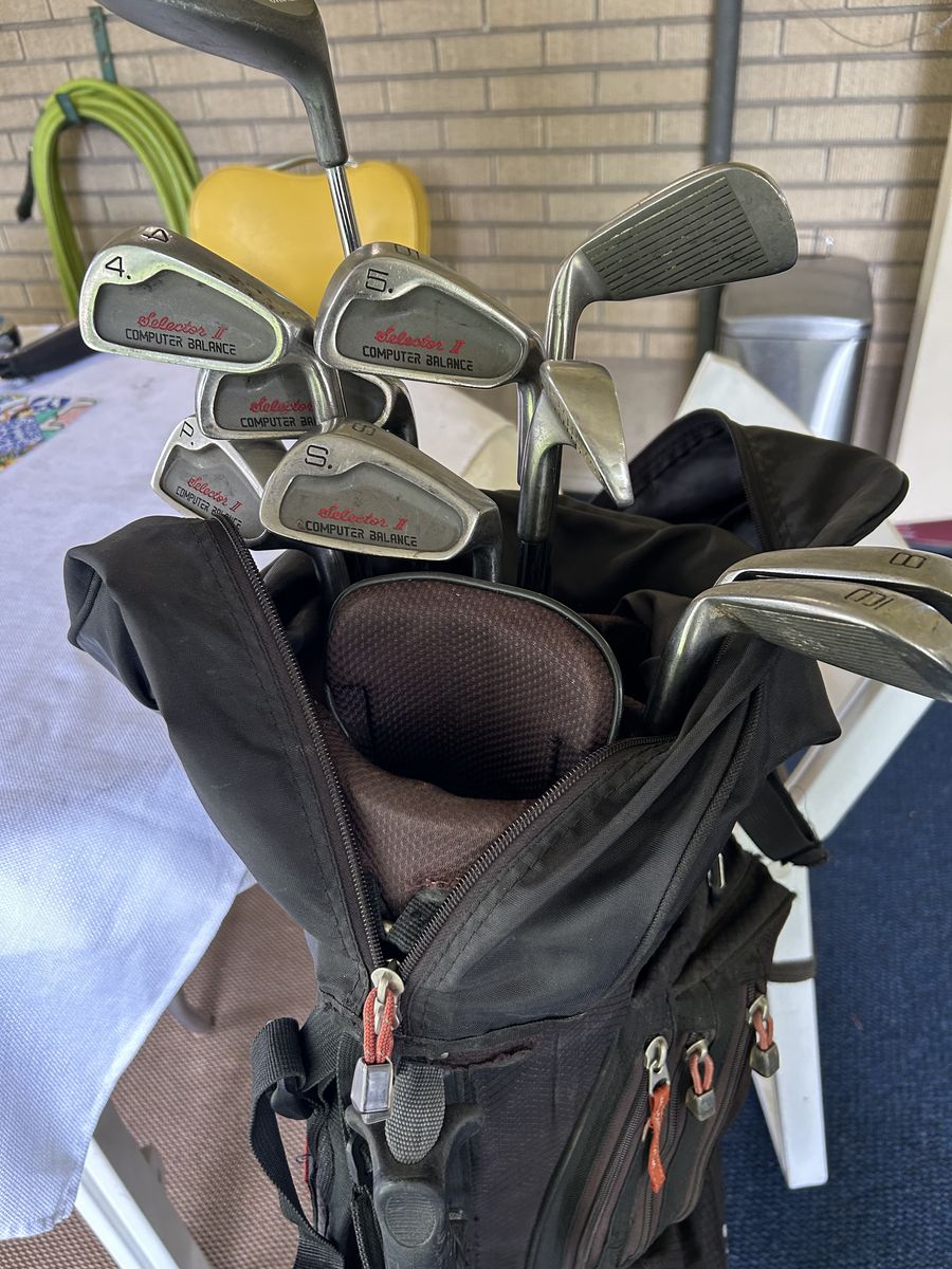 Set of Vintage Golf Clubs and Golf Bag