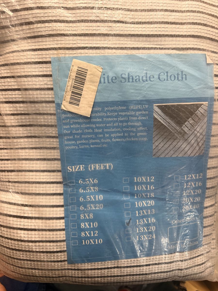 New. Sunbrella Shades 85% With Grommets 13x16