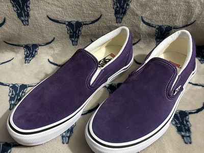 Vans Classic Slip-On Purple Suede/Canvas Men’s 11.5 – NEW Without Box