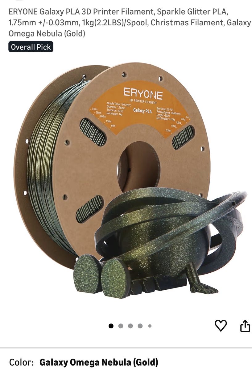 Premium Eryone Galaxy PLA Filament 1kg