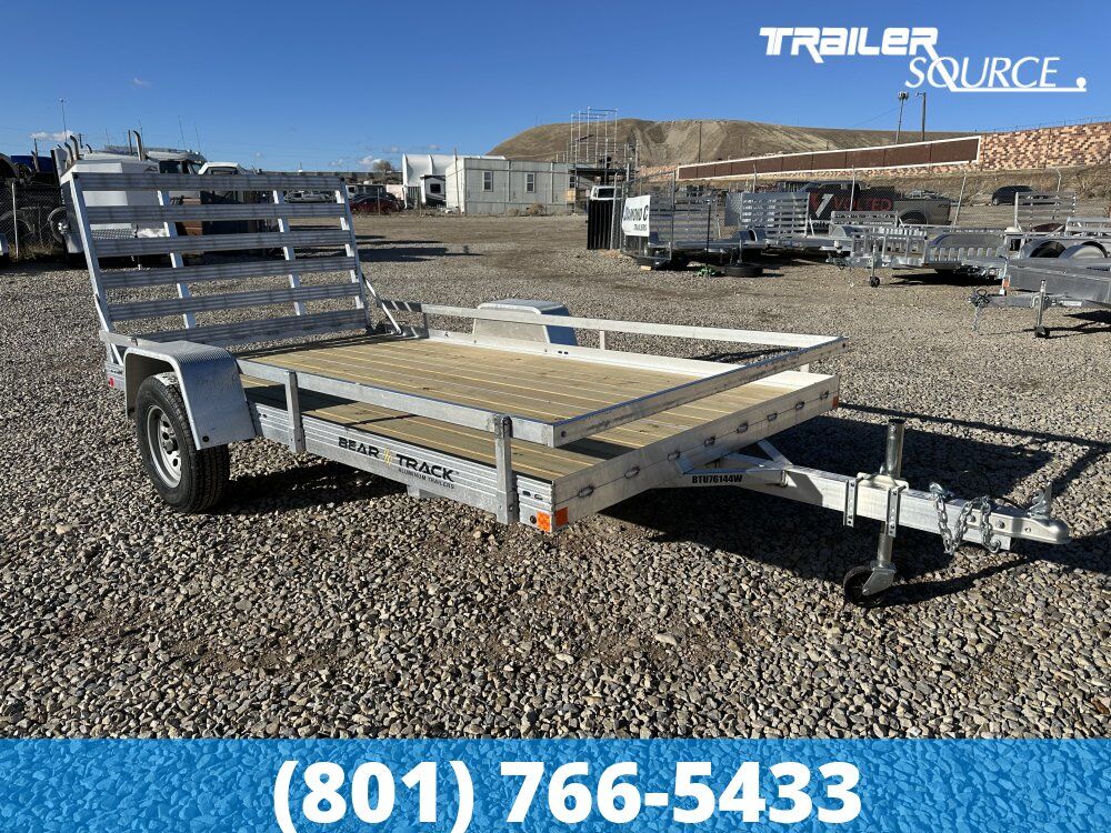 6.5x12 Bear Track BTU-W Aluminum Utility Trailer - 3.5K GVWR - Side Rails