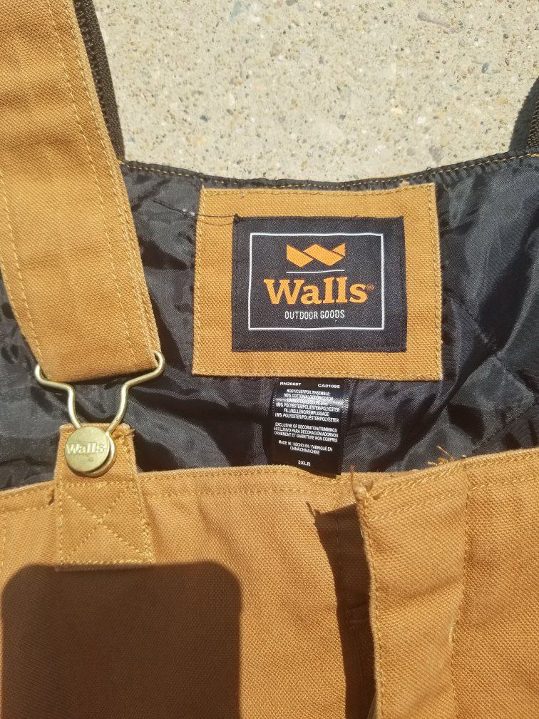 Walls Outdoor Goods Insulated Bib Overalls - Men's Brown, Size 3XL