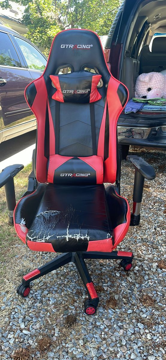 GTRACING Gaming Chair Black Red Ergonomic Desk Chair
