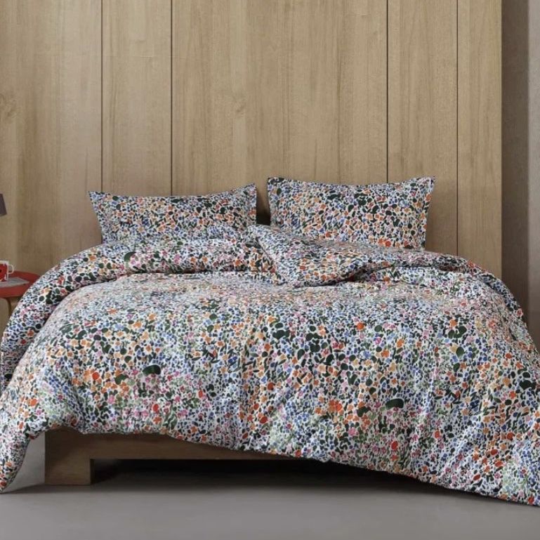 New Marimekko Rantaniity Orange/Multi-Color Full/Queen Comforter Set
