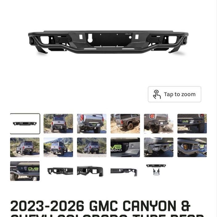 DV8 Off-Road 2023-2026 GMC Canyon/Chevy Colorado Tube Rear Bumper (SKU RBCS3-04)