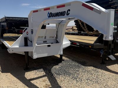 8.5x32 Diamond C FMAX-HDT 212 Gooseneck Hydraulic Dovetail Equipment Trailer - 25.9K GVWR - ABS Brakes, Hydraulic Jack(s)