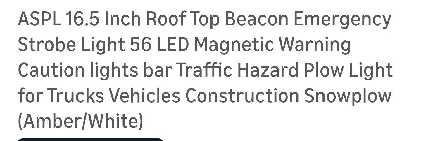 rooftop top emergency light 16.5"
