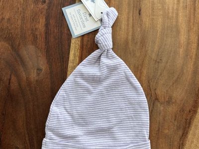 BABY GAP Beanie Hat Stocking Cap - Baby Newborn - Purple - Striped