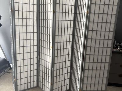 6-Foot Tall 4-Panel Folding Room Divider / Privacy Screen – $60