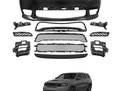 NEW Durango SRT Front Bumper Cover Kit Compatible with 2016 2017 2018 2019 2020 Dodge Durango SRT With Fog Lights