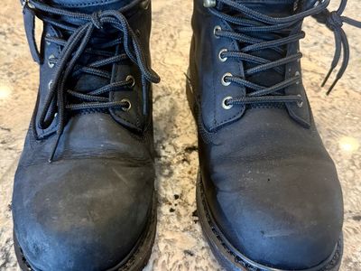 Steel toed work boots