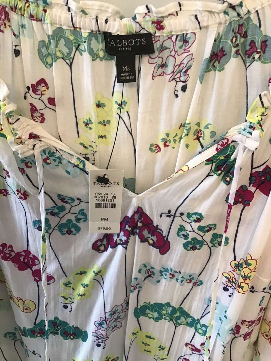 (New)Talbots Medium  Petite Rayon Top