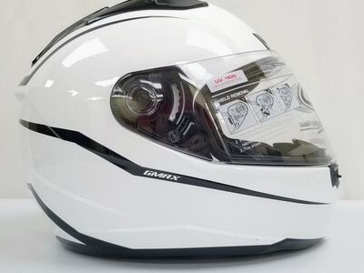 GMAX FF-88 Full-Face Street Helmet (White/Black, XX-Large) (72-47972X-L-R5,S5)