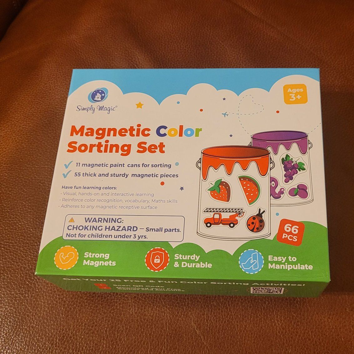 Magnetic color sorting set