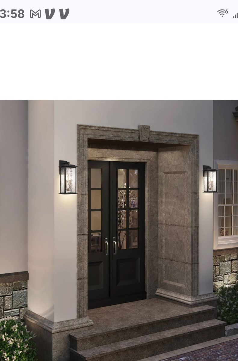 New in Box Artcraft Lighting Estate 2 Light 17" Tall Outdoor Wall Sconce Model: AC9271BK