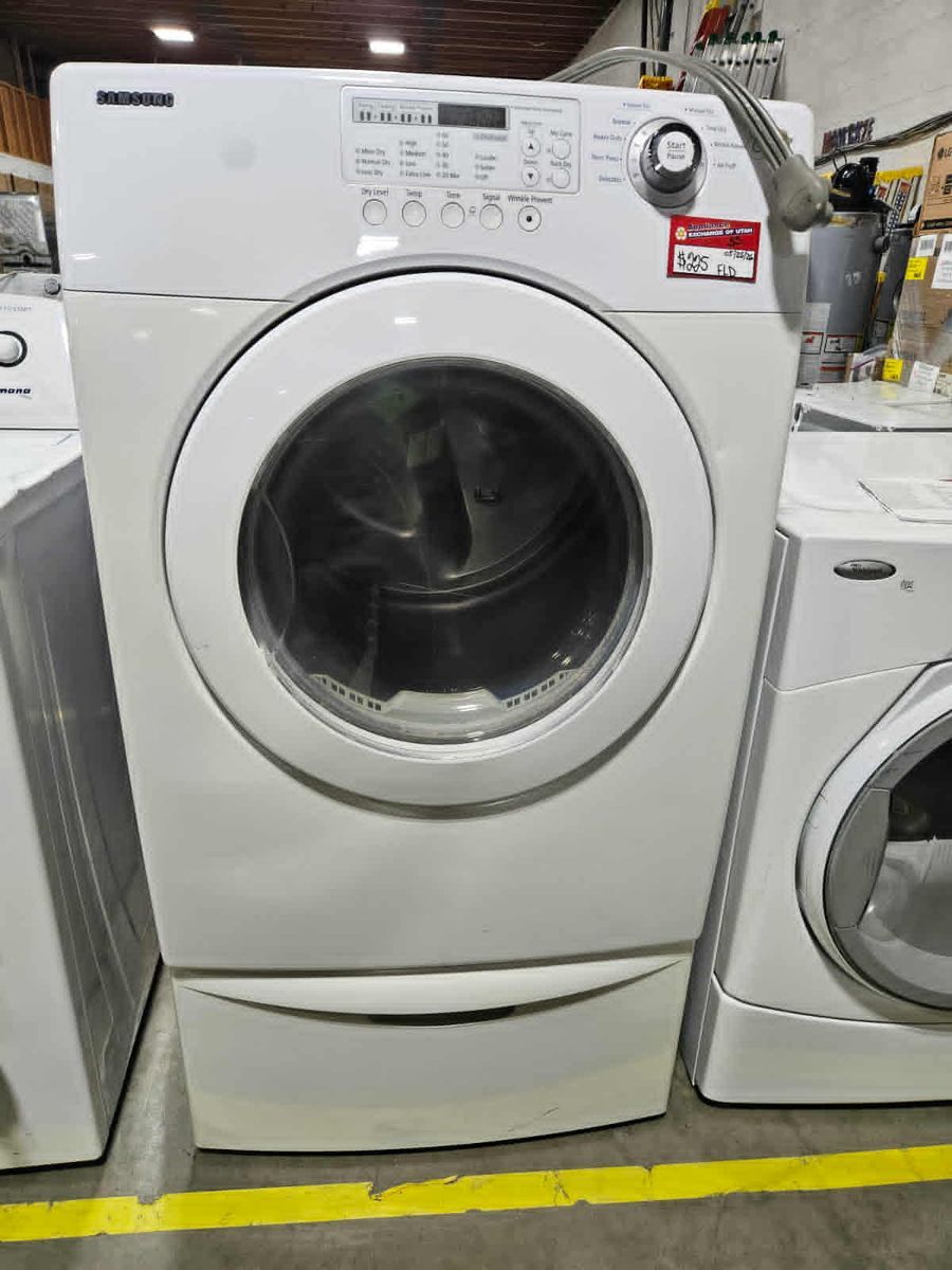 GREAT SAMSUNG FRONTLOAD ELECTRIC DRYER! W-PEDESTAL