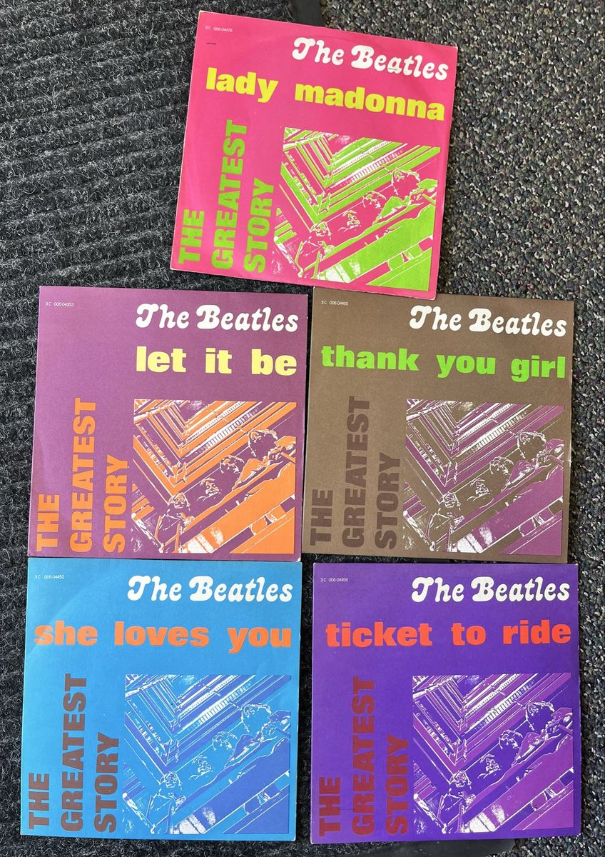 The Beatles The Greatest Story set of 5 45 records vinyl