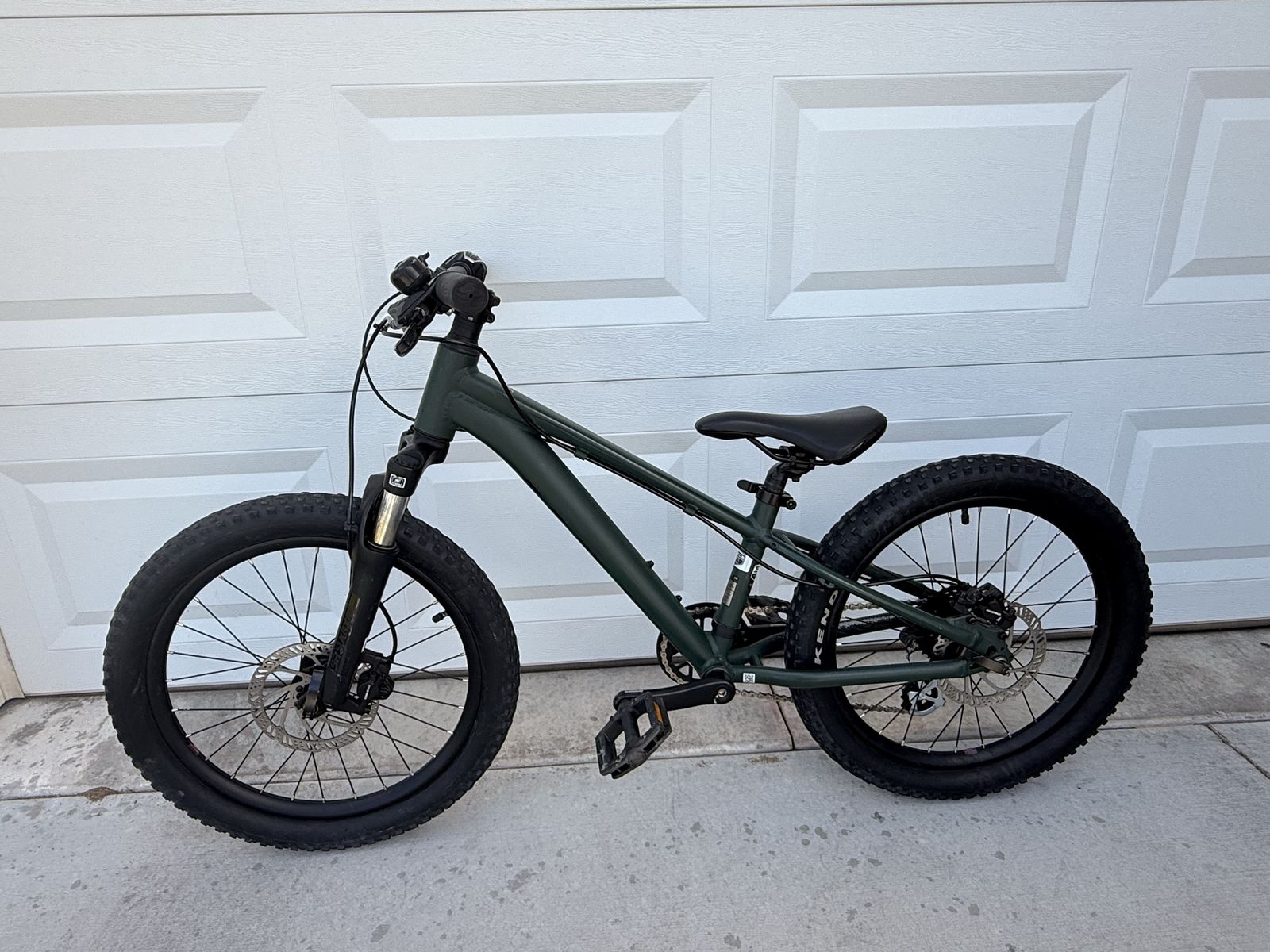Giant STP 20-inch kids mountain bike with disc brakes and front suspension. It is in excellent condition.