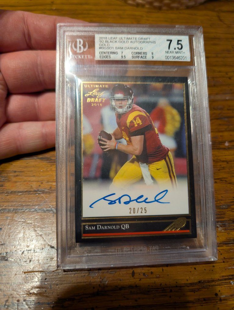 Sam Darnold rookie autograph 20/25 and a 1/1