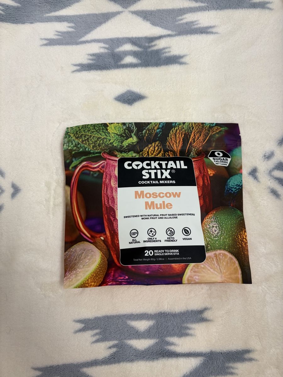 Cocktail Stix Moscow Mule Cocktail Mixers - 20 Ready to Drink Single Serve Stix, Keto, Vegan
