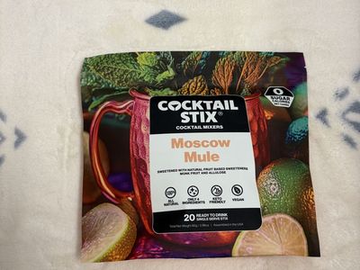 Cocktail Stix Moscow Mule Cocktail Mixers - 20 Ready to Drink Single Serve Stix, Keto, Vegan