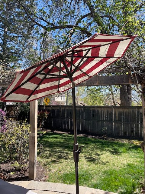 Outdoor Market Umbrella and Stand