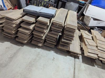 Used Laminate Wood Flooring Planks - Gray/Brown Finish - Excellent condition