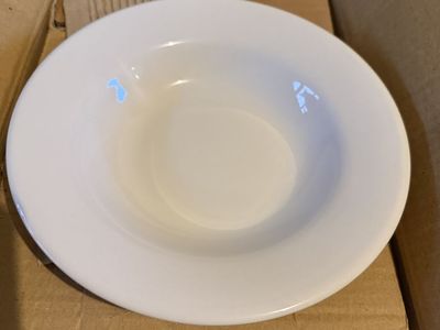 8 Inch wide rim ceramic soup bowl (48)