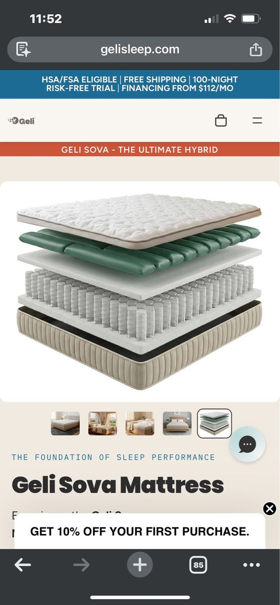 Gelli sova mattress