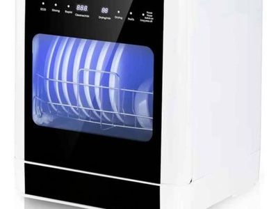 Portable Countertop Dishwasher - 4 Cleaning Modes, Automatic Drying & Disinfection