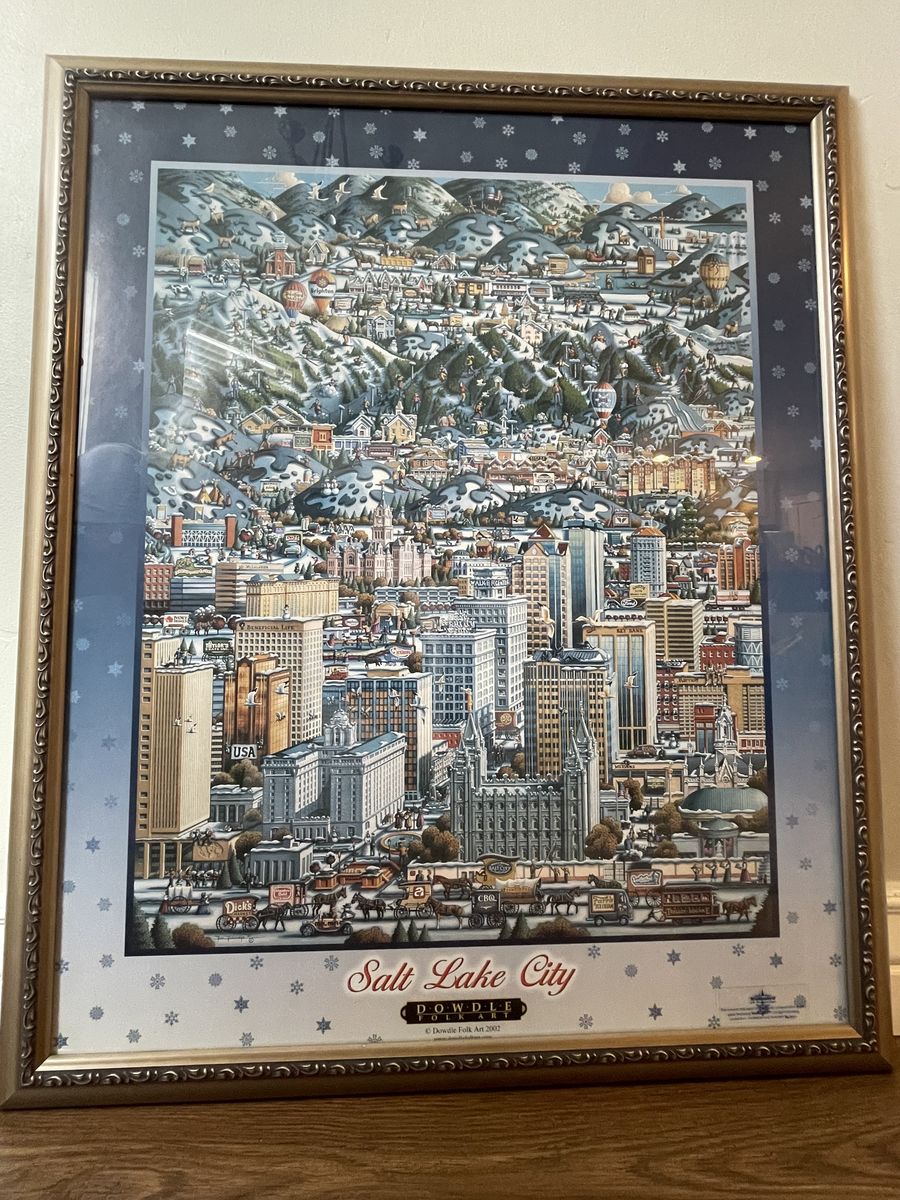 Framed SLC Folk Art Print