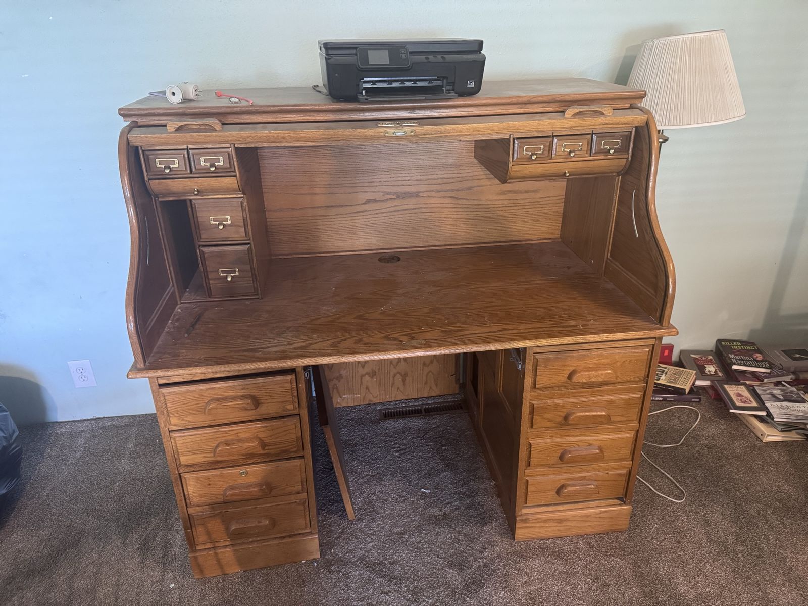 Oak Roletop Desk