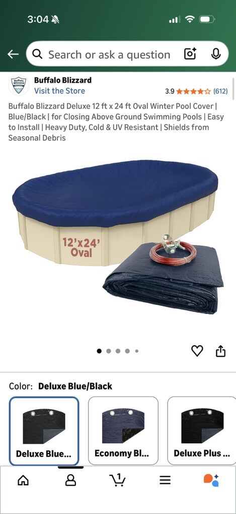 Oval Winter Pool Cover