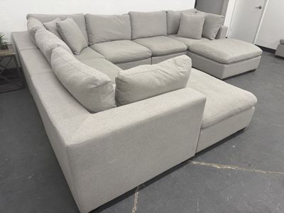 GRAY COSTCO LOWELL MODULAR SECTIONAL SOFA COUCH