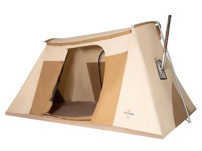 TETON Sports Mesa 10' x 14' Canvas Tent - Flex Bar System, Wood Stove Compatible. Springbar/Kodiak Style