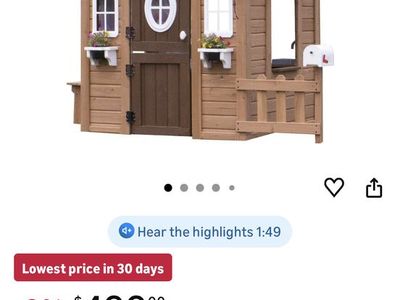 Wood Playhouse- Backyard Discovery Aspen Playhouse